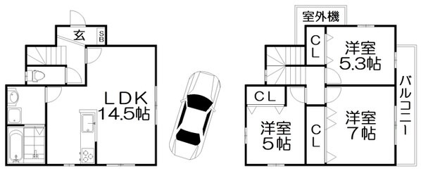 成田町　貸家の物件間取画像